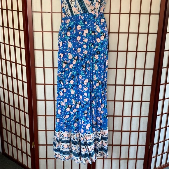 Blue Floral Dress small - Picture 2 of 8